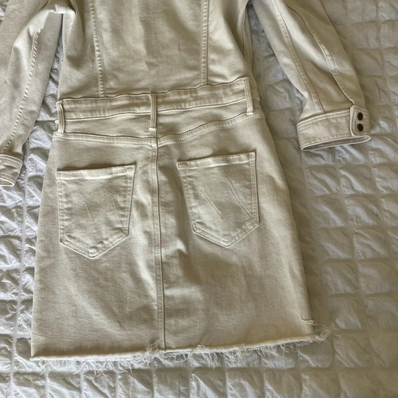 Mother The Puffy Bruiser bottom Frey denim mini dress in second chance - Picture 11 of 16